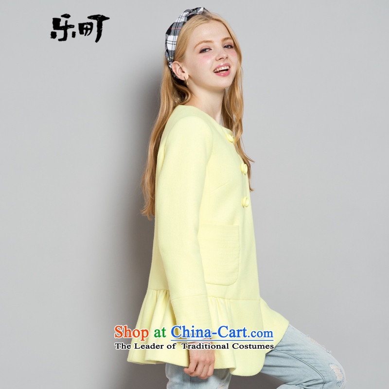 Lok-machi 2015 Autumn new products for women unique stylish seamless embroidered wire line coats female L/165, yellow jacket Lok-machi , , , shopping on the Internet