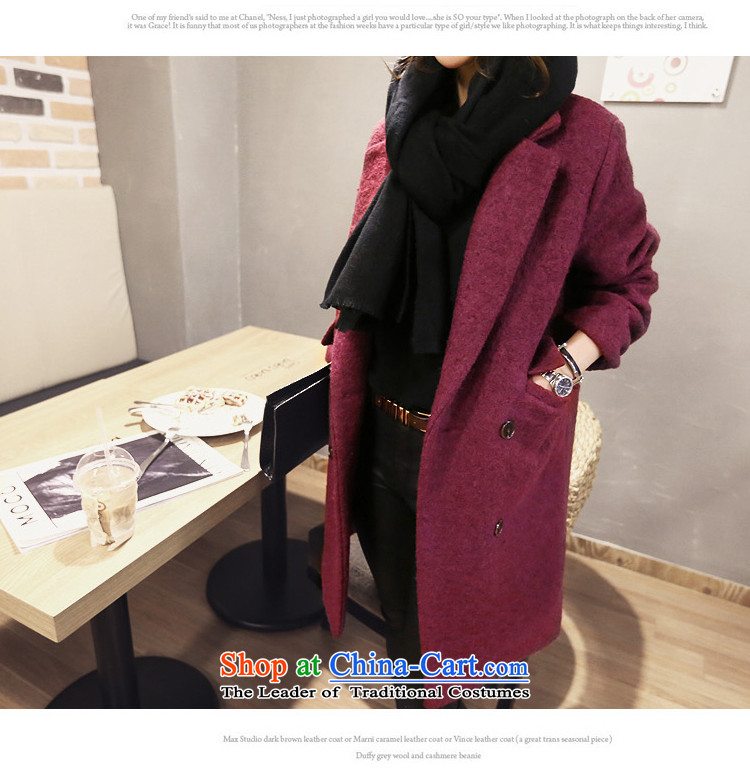The Korean version of a straight jacket coat? female wool over the medium to longer term, wine red M picture, prices, brand platters! The elections are supplied in the national character of distribution, so action, buy now enjoy more preferential! As soon as possible.