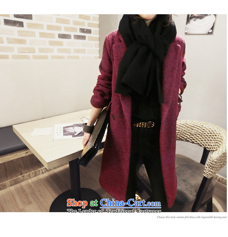 The Korean version of a straight jacket coat? female wool over the medium to longer term, wine red M picture, prices, brand platters! The elections are supplied in the national character of distribution, so action, buy now enjoy more preferential! As soon as possible.