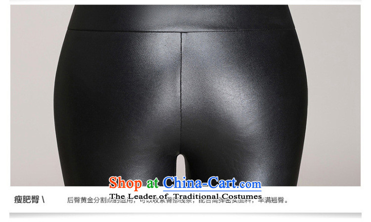 Morning to 2015 winter new Korean version of large numbers of female add PU Coated Thick Wool Pants Sleek and versatile high Waist Trousers gold-castor warm black leather pants 2XL recommendations 130-140 catty picture, prices, brand platters! The elections are supplied in the national character of distribution, so action, buy now enjoy more preferential! As soon as possible.