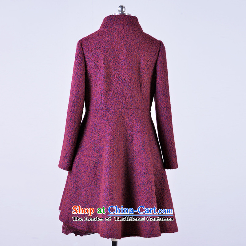 Fireworks Hot Winter 2015 new women's stylish lace stitching? coats jacket gross Sau San Mei Xuan of red M pre sales colorfulness 30 days, fireworks ironing shopping on the Internet has been pressed.