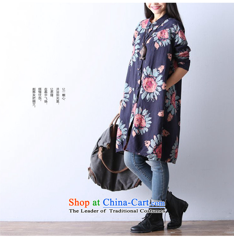 2015 Autumn and Winter Korea MEISUDI version of large numbers of ladies literary and artistic floral loose video thin thick mm in length) Cowboy Cardigan long sleeved shirt suit L picture, prices, brand platters! The elections are supplied in the national character of distribution, so action, buy now enjoy more preferential! As soon as possible.