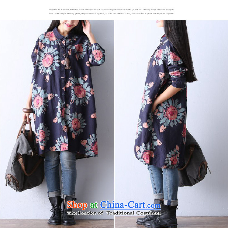 2015 Autumn and Winter Korea MEISUDI version of large numbers of ladies literary and artistic floral loose video thin thick mm in length) Cowboy Cardigan long sleeved shirt suit L picture, prices, brand platters! The elections are supplied in the national character of distribution, so action, buy now enjoy more preferential! As soon as possible.