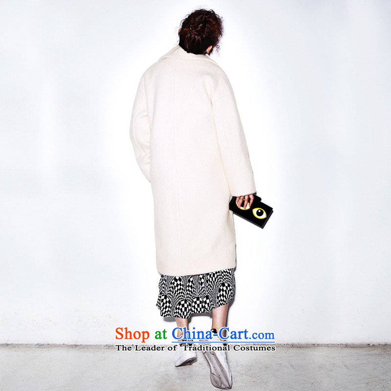 Pre-12.8CIAO! For new women's version type cocoon double-thick, long wool a wool coat CWEWOFF002 Custom original white S,ciao! Dafanfan,,, shopping on the Internet