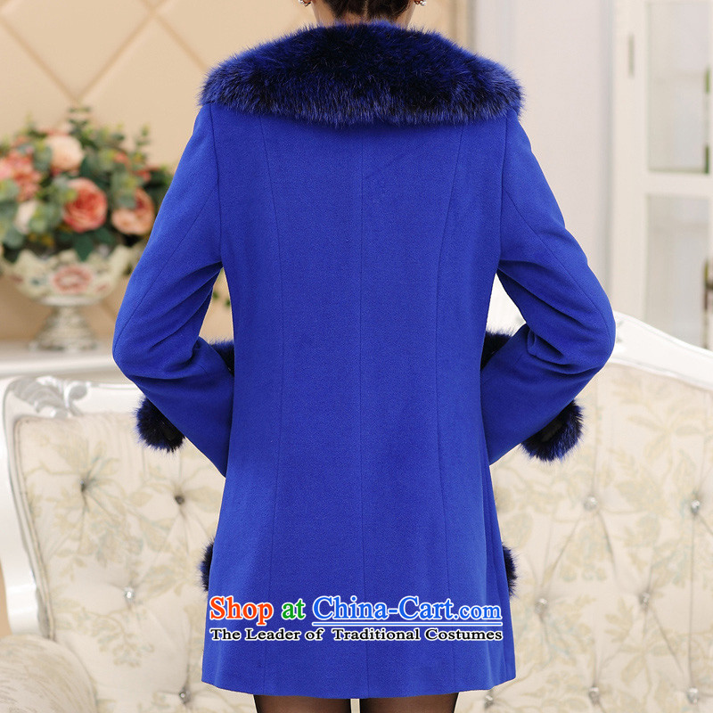 O Ya-ting to increase women's code, mother? in woolen coats of autumn and winter load nagymaros for a wool coat female 121 Blue 5XL 175-200 recommends that you, O Jacob aoyating Ting () , , , shopping on the Internet