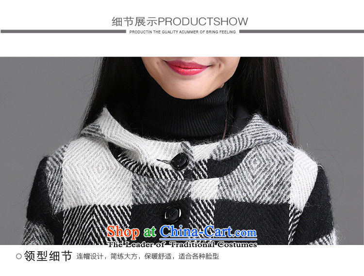 2015 Autumn and Winter Korea MEISUDI version of large numbers of ladies arts in a compartment fan long a wool coat loose video thin hair? checkered XXL pictures jacket, prices, brand platters! The elections are supplied in the national character of distribution, so action, buy now enjoy more preferential! As soon as possible.