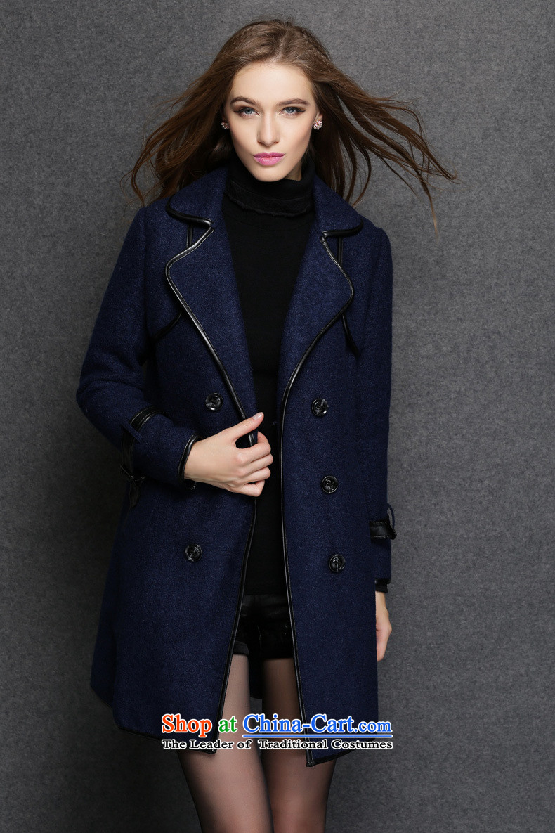 Elizabeth 2015 Western style and discipline for larger female thick sister winter clothing to increase gross female spell leather jacket is thick temperament female ZR1551- 5XL Blue Photo, prices, brand platters! The elections are supplied in the national character of distribution, so action, buy now enjoy more preferential! As soon as possible.