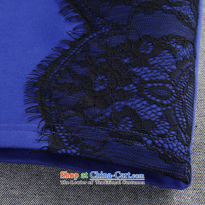 The former Yugoslavia Migdal Code women 2015 winter clothing new stylish mm thick eyelashes lace knocked color display thin blue 2XL, 954151628 T-shirt Yugoslavia Mak , , , shopping on the Internet