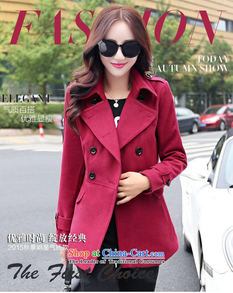 Gil Wo Ika 2015 winter new gross? 20 30-year-old girl jacket woolen coats that long, and larger Connie sub-jacket, wine red 2XL Photo, prices, brand platters! The elections are supplied in the national character of distribution, so action, buy now enjoy more preferential! As soon as possible.