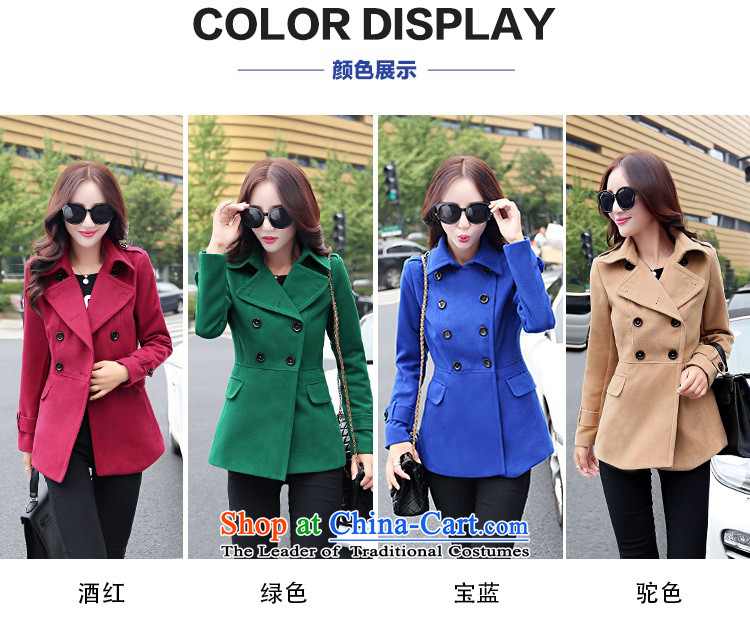 Gil Wo Ika 2015 winter new gross? 20 30-year-old girl jacket woolen coats that long, and larger Connie sub-jacket, wine red 2XL Photo, prices, brand platters! The elections are supplied in the national character of distribution, so action, buy now enjoy more preferential! As soon as possible.