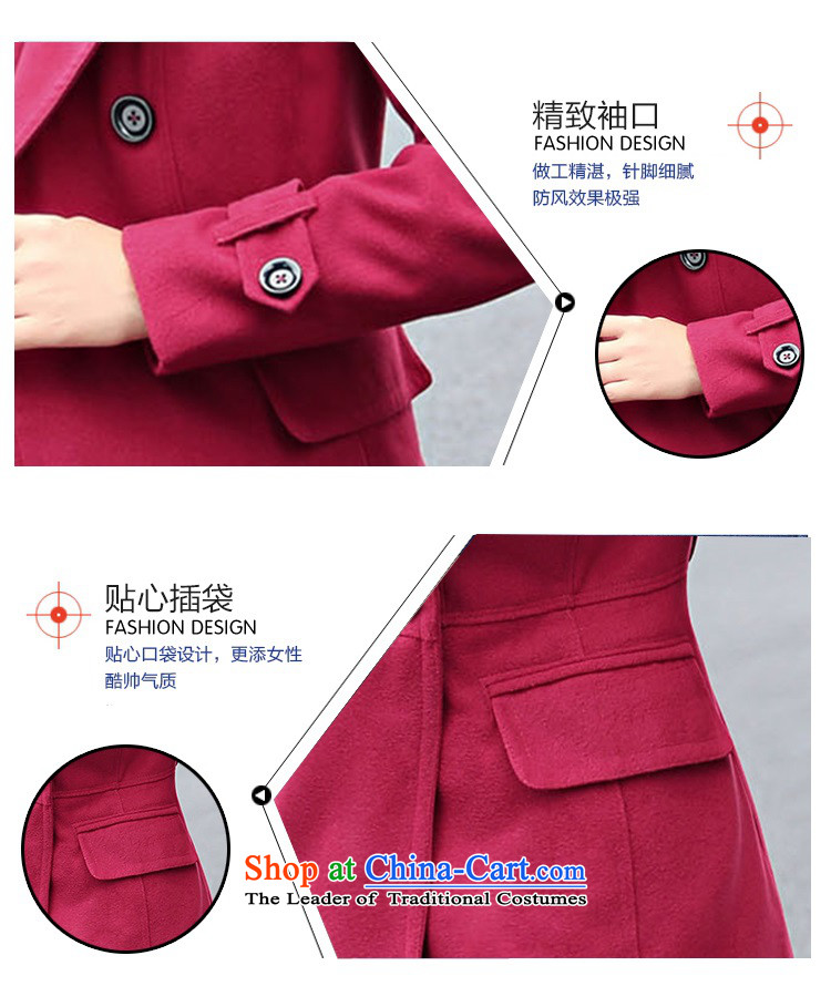 Gil Wo Ika 2015 winter new gross? 20 30-year-old girl jacket woolen coats that long, and larger Connie sub-jacket, wine red 2XL Photo, prices, brand platters! The elections are supplied in the national character of distribution, so action, buy now enjoy more preferential! As soon as possible.