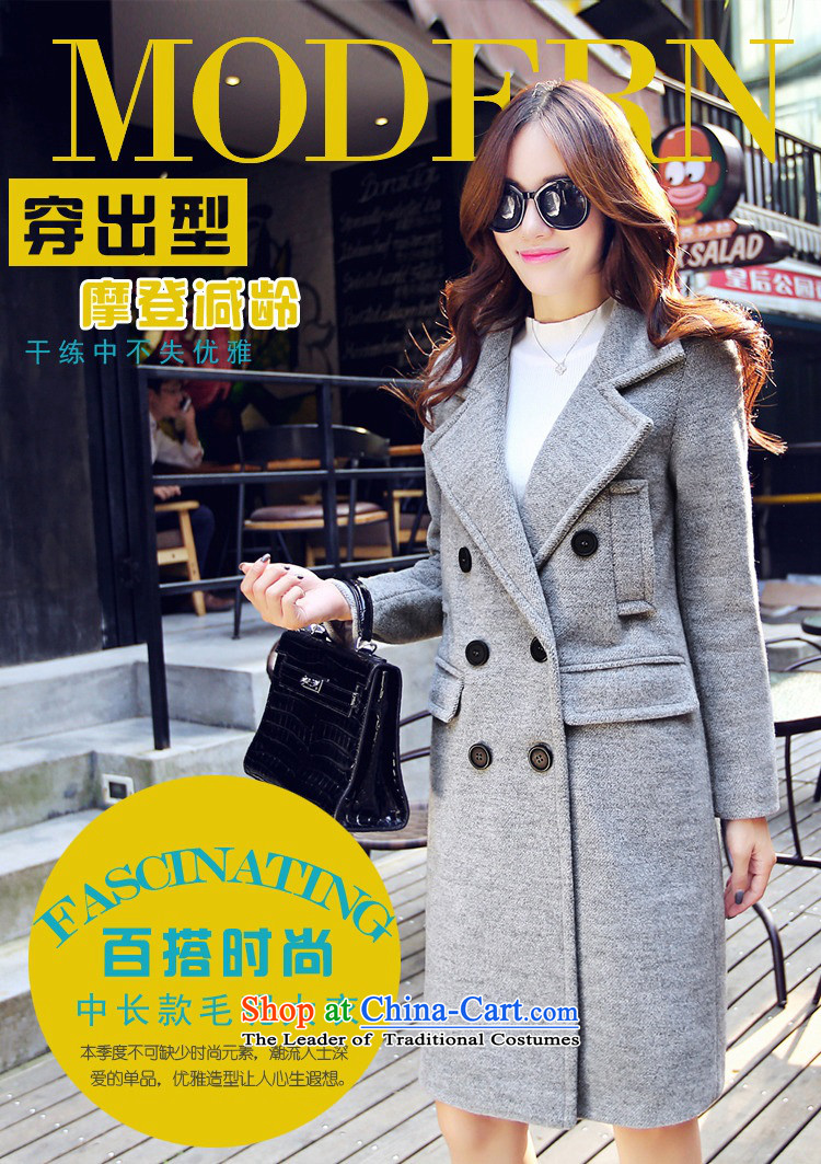 Gil Wo Ika 2015 autumn and winter new Korean fashion wool coat?? jacket women gross light gray M picture, prices, brand platters! The elections are supplied in the national character of distribution, so action, buy now enjoy more preferential! As soon as possible.