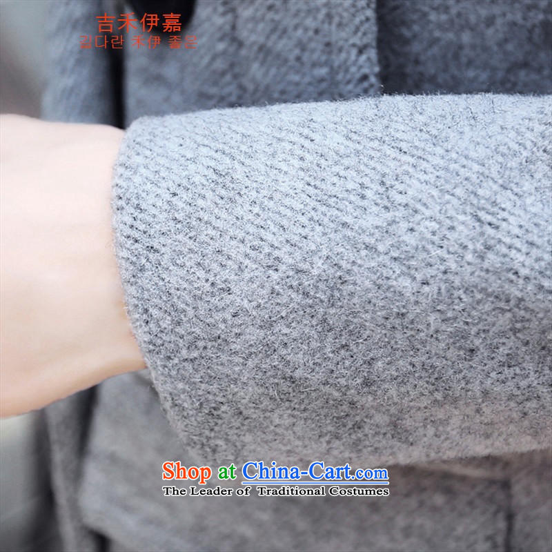 Gil Wo Ika 2015 autumn and winter new Korean fashion wool coat?? jacket women gross light gray M Gil Wo Ika shopping on the Internet has been pressed.