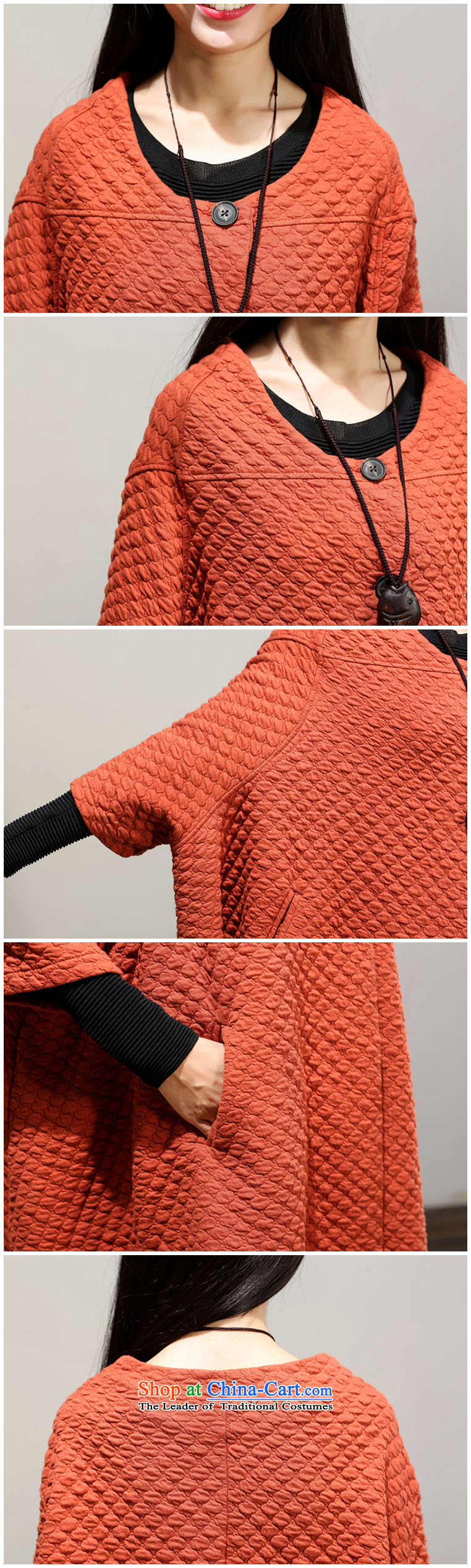 2015 Autumn and Winter Korea MEISUDI version of large numbers of ladies personality temperament wild loose bat sleeves video in thin long cardigan jacket orange are code (loose) Picture, prices, brand platters! The elections are supplied in the national character of distribution, so action, buy now enjoy more preferential! As soon as possible.