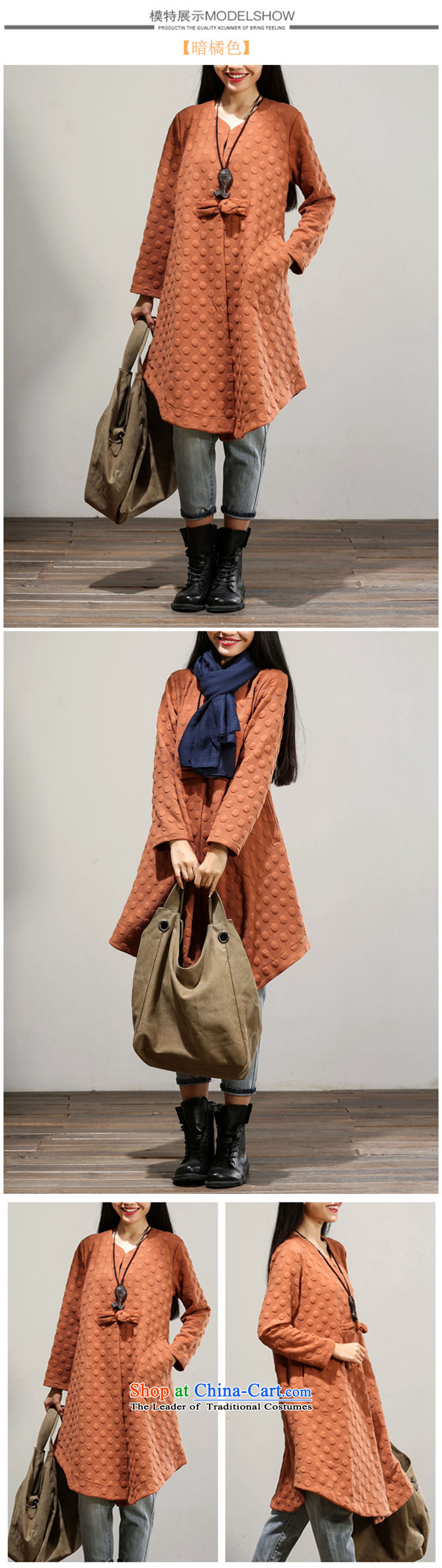 2015 Autumn and Winter Korea MEISUDI version of large numbers of ladies pressure dot disc is long loose video thin cardigan literary and artistic temperament wild jacket dark red L picture, prices, brand platters! The elections are supplied in the national character of distribution, so action, buy now enjoy more preferential! As soon as possible.