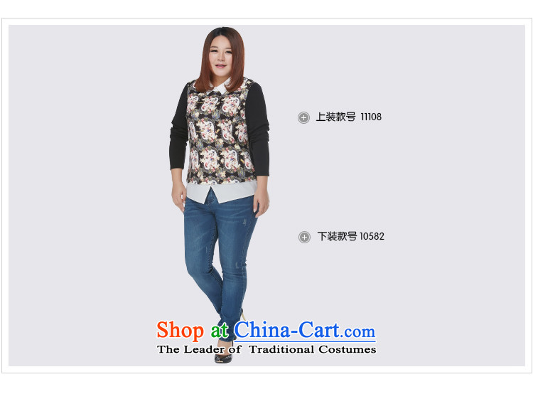 Msshe xl women 2015 new winter clothing thick MM Sau San stitching lace nail pearl 11108 black powder coat 5XL flower picture, prices, brand platters! The elections are supplied in the national character of distribution, so action, buy now enjoy more preferential! As soon as possible.