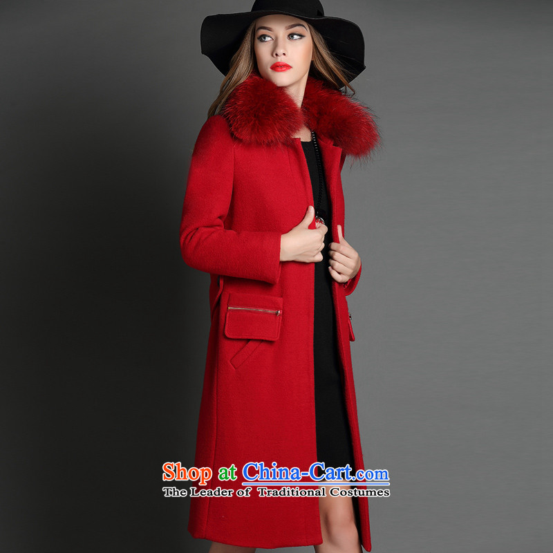 The Director of the European Women's large site mm thick winter clothing in long Leisure Cardigan thin hair? Graphics Sau San overcoat 5045 big red code 4XL 180 staff of around 922.747, (smeilovly) , , , shopping on the Internet
