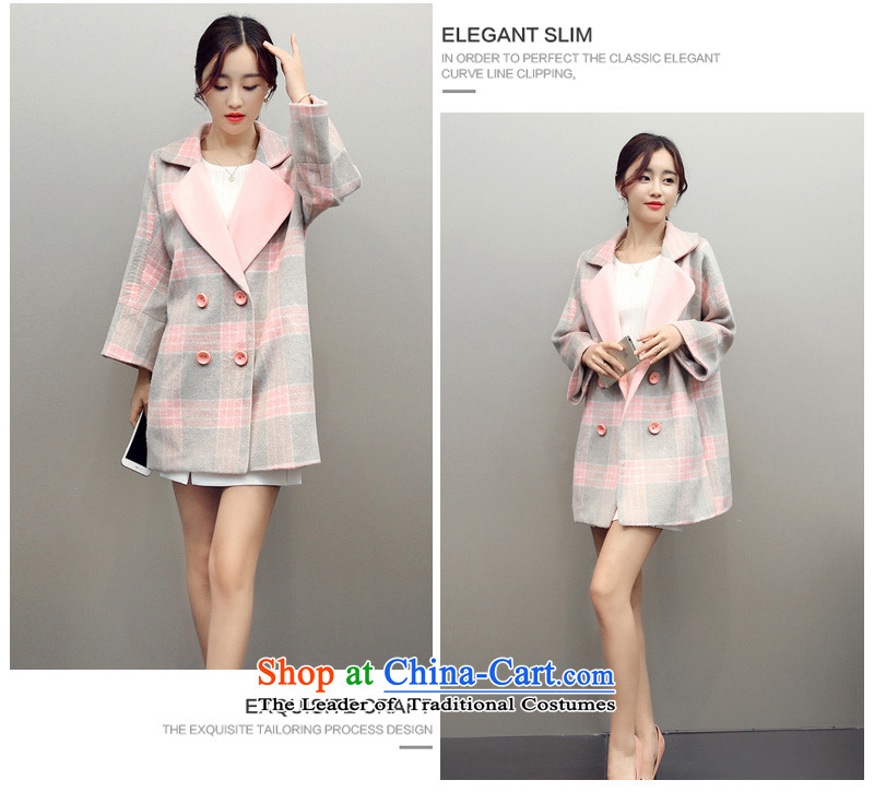 Pacar Gigi Lai Addis Ababa for winter 2015 new liberal temperament suits for Korean version? coats that long loose hair? female new toner Gray Tartan coats L picture, prices, brand platters! The elections are supplied in the national character of distribution, so action, buy now enjoy more preferential! As soon as possible.