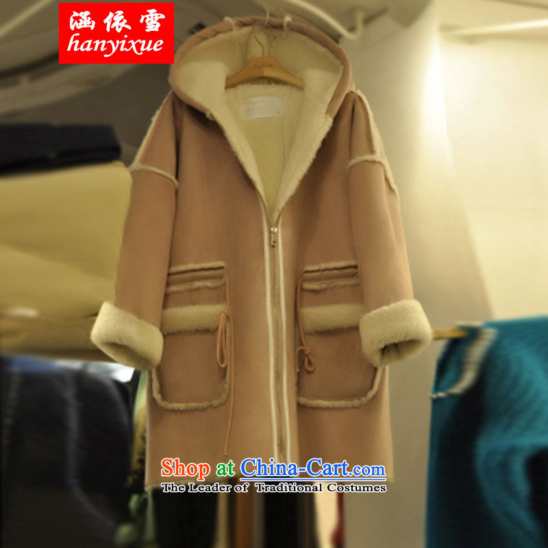 In accordance with the snow covered by the Fertilizer xl female thick sister robe graphics thin Korean cotton coat thickness jacket coat thick mm new light brown XXXL, covered by snow in accordance with , , , shopping on the Internet