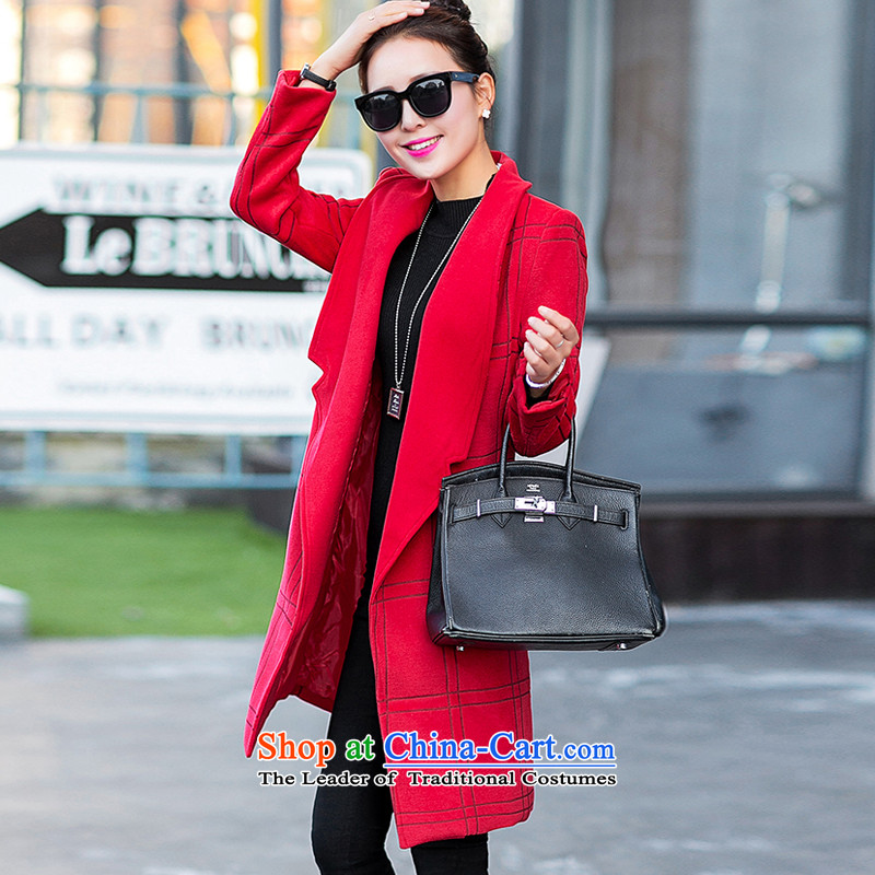 Yi, e reverse collar tartan sub-coats red GD6878 L, Yi Jin (epcen NO.) , , , shopping on the Internet