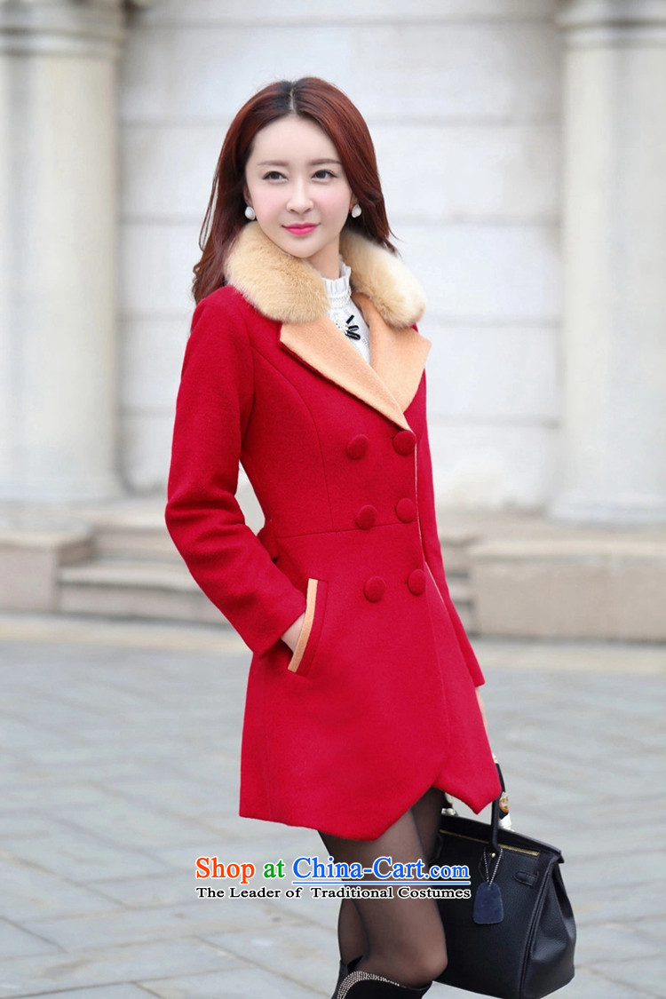 Welcome to the 2015 autumn and winter new double-color spell long suit for Sau San? What Gross Gross coats red jacket M picture, prices, brand platters! The elections are supplied in the national character of distribution, so action, buy now enjoy more preferential! As soon as possible.