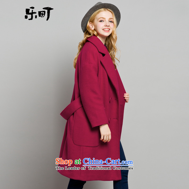 Lok-machi 2015 Autumn new gross jacket in long? The Fleece Jacket coat for a fall and winter clothes for Crimson Red S/155, female Lok-machi , , , shopping on the Internet