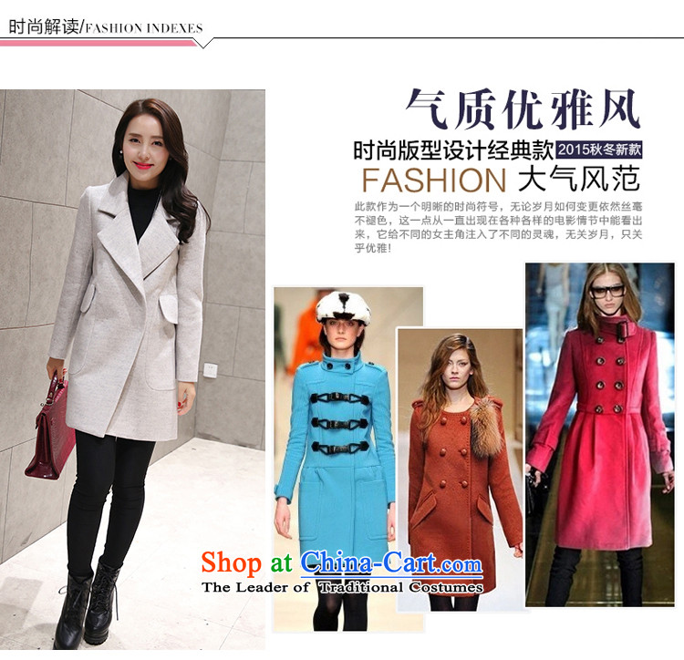 Gigi Lai Yee 2015 gross Europe? Long girls jacket fall inside the new Korean version of winter clothing Sau San temperament a wool coat White XXL picture, prices, brand platters! The elections are supplied in the national character of distribution, so action, buy now enjoy more preferential! As soon as possible.