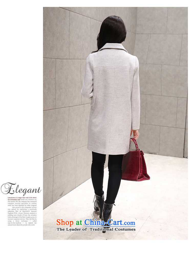 Gigi Lai Yee 2015 gross Europe? Long girls jacket fall inside the new Korean version of winter clothing Sau San temperament a wool coat White XXL picture, prices, brand platters! The elections are supplied in the national character of distribution, so action, buy now enjoy more preferential! As soon as possible.