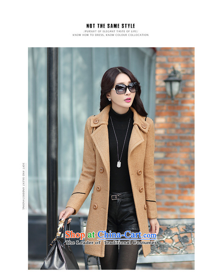 Cachon 2015 autumn and winter new Korean women in long hair? jacket female suits for large wine red M picture, prices, brand platters! The elections are supplied in the national character of distribution, so action, buy now enjoy more preferential! As soon as possible.