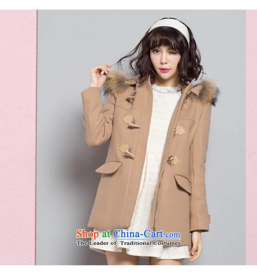 Lok-machi 2015 Autumn new gross coats in female long?)? sub-jacket with cap shirt autumn and winter female warm clothes and color pictures, prices, S/155 brand platters! The elections are supplied in the national character of distribution, so action, buy now enjoy more preferential! As soon as possible.