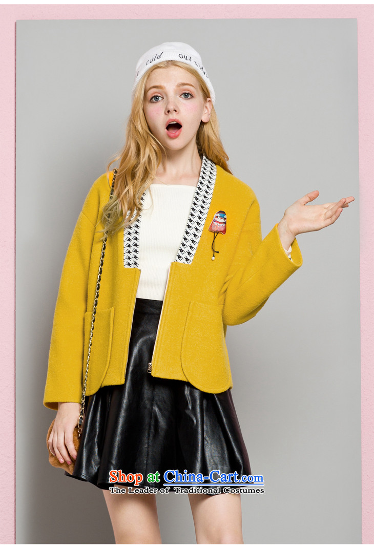 Lok-machi 2015 Autumn new gross jacket female short of what a wool coat wool Korean wild autumn and winter clothes yellow S/155 female picture, prices, brand platters! The elections are supplied in the national character of distribution, so action, buy now enjoy more preferential! As soon as possible.