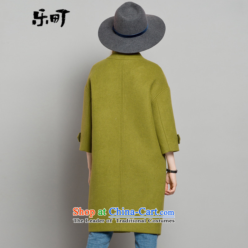 Lok-machi 2015 Autumn new gross jacket in long?) wool a wool coat Korean wild autumn and winter clothes yellow S/155, Lok-machi , , , shopping on the Internet