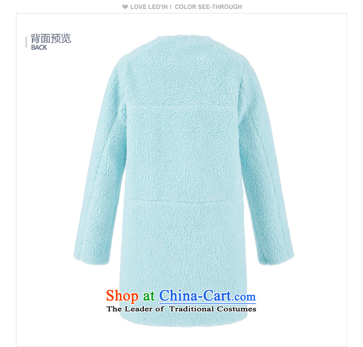 Lok-machi 2015 Autumn new gross jacket in long?)? Sub Lamb Wool Velvet cloak autumn and winter small wind jacket blue M/160 incense picture, prices, brand platters! The elections are supplied in the national character of distribution, so action, buy now enjoy more preferential! As soon as possible.