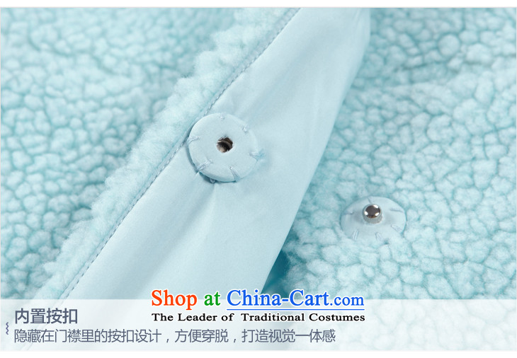 Lok-machi 2015 Autumn new gross jacket in long?)? Sub Lamb Wool Velvet cloak autumn and winter small wind jacket blue M/160 incense picture, prices, brand platters! The elections are supplied in the national character of distribution, so action, buy now enjoy more preferential! As soon as possible.