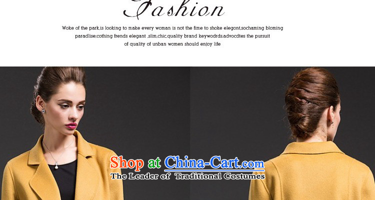 Yu Xiang Yi homes by 2015 new autumn and winter coats female two-sided Cashmere wool sweater in a long, long-sleeved thin deep in the Video 