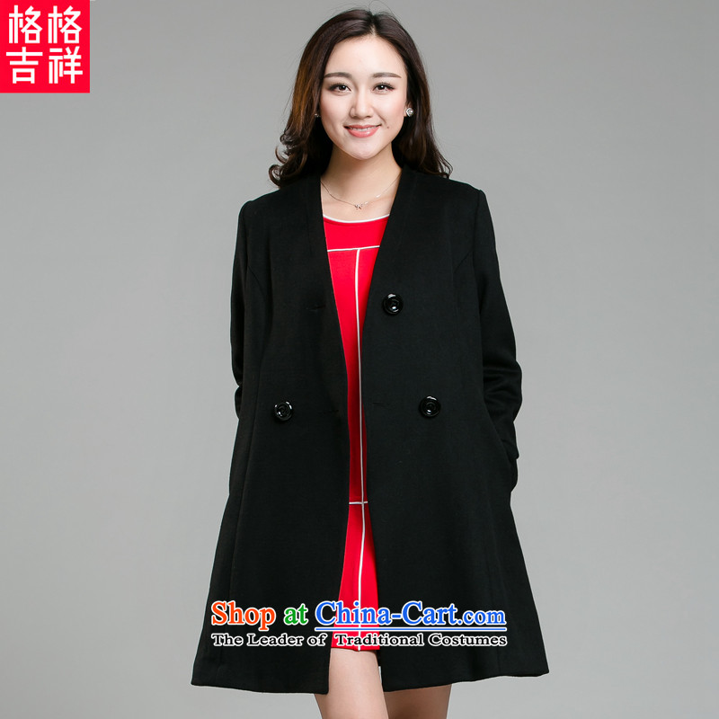 The interpolator auspicious xl women 2015 Fall_Winter Collections new expertise mm thin leisure wool is video coats that long wind jacket K5868?3XL black