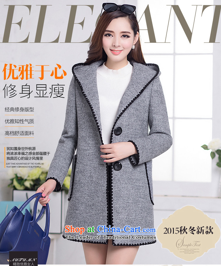 Korean fashion, long large female a wool coat 2015 winter clothing New Sau San Mao jacket female Red? L picture, prices, brand platters! The elections are supplied in the national character of distribution, so action, buy now enjoy more preferential! As soon as possible.
