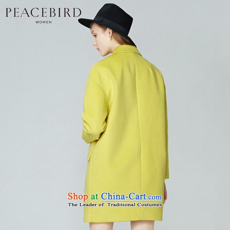 Women Peacebird 2015 winter clothing new products in basic health (CIS) coats A3AA44414 long yellow M PEACEBIRD shopping on the Internet has been pressed.