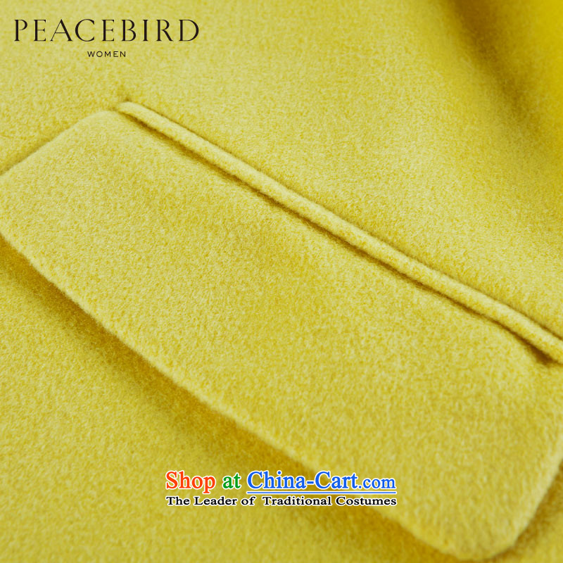Women Peacebird 2015 winter clothing new products in basic health (CIS) coats A3AA44414 long yellow M PEACEBIRD shopping on the Internet has been pressed.