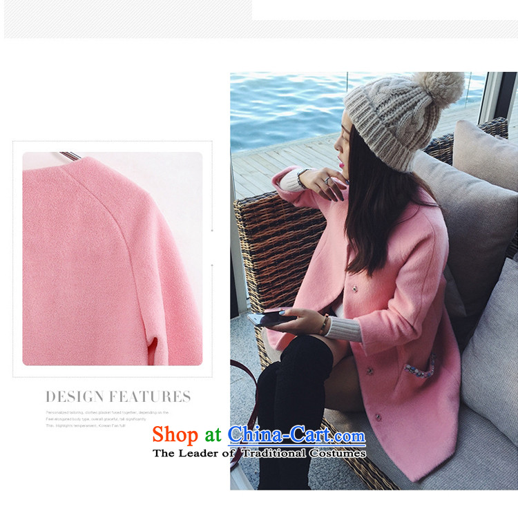 2015 Fall/Winter Collections Korean girls jacket sweater long graphics thin round-neck collar Sau San? XYR11916 coats pink XL Photo, prices, brand platters! The elections are supplied in the national character of distribution, so action, buy now enjoy more preferential! As soon as possible.