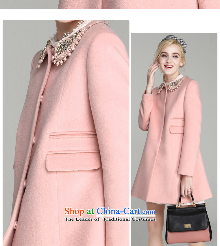 Deere Yuan women on new coats winter? 2015 New Fall/Winter Collections in long Sau San for larger women's gross jacket coat Connie? a wool coat mn41 pink 160/M image, prices, brand platters! The elections are supplied in the national character of distribution, so action, buy now enjoy more preferential! As soon as possible.