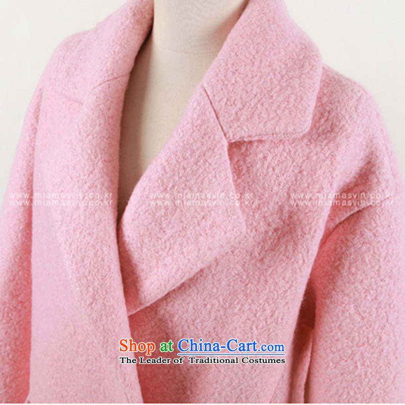 Javier cano 2015 autumn and winter new Korean gross long coats that can cocoon-thick the wool cotton wool coat female pink? The cotton m,javier cano,,, shopping on the Internet