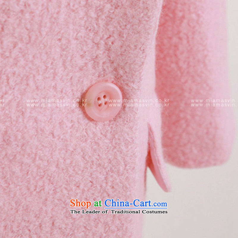 Javier cano 2015 autumn and winter new Korean gross long coats that can cocoon-thick the wool cotton wool coat female pink? The cotton m,javier cano,,, shopping on the Internet