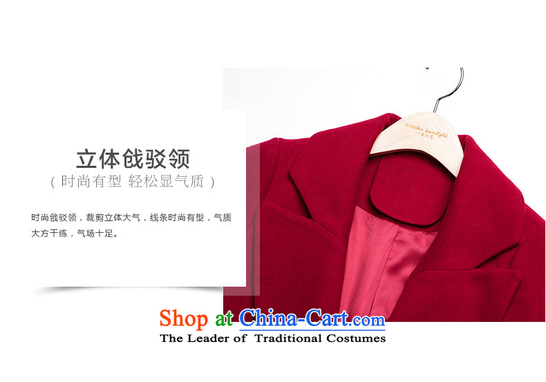 One meter Sunshine 2015 autumn and winter New Women Korean suits for Sau San red jacket girl in gross? Long a wool coat wine red L picture, prices, brand platters! The elections are supplied in the national character of distribution, so action, buy now enjoy more preferential! As soon as possible.