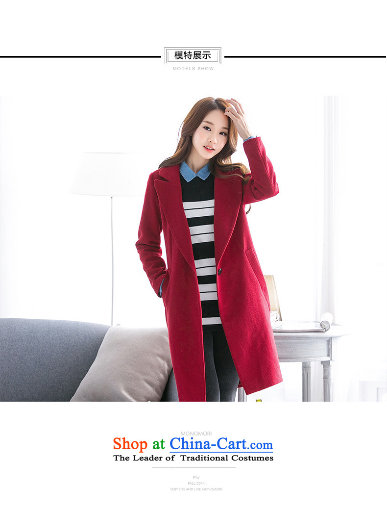 One meter Sunshine 2015 autumn and winter New Women Korean suits for Sau San red jacket girl in gross? Long a wool coat wine red L picture, prices, brand platters! The elections are supplied in the national character of distribution, so action, buy now enjoy more preferential! As soon as possible.