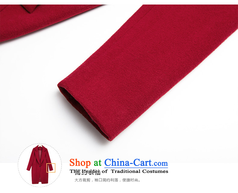 One meter Sunshine 2015 autumn and winter New Women Korean suits for Sau San red jacket girl in gross? Long a wool coat wine red L picture, prices, brand platters! The elections are supplied in the national character of distribution, so action, buy now enjoy more preferential! As soon as possible.