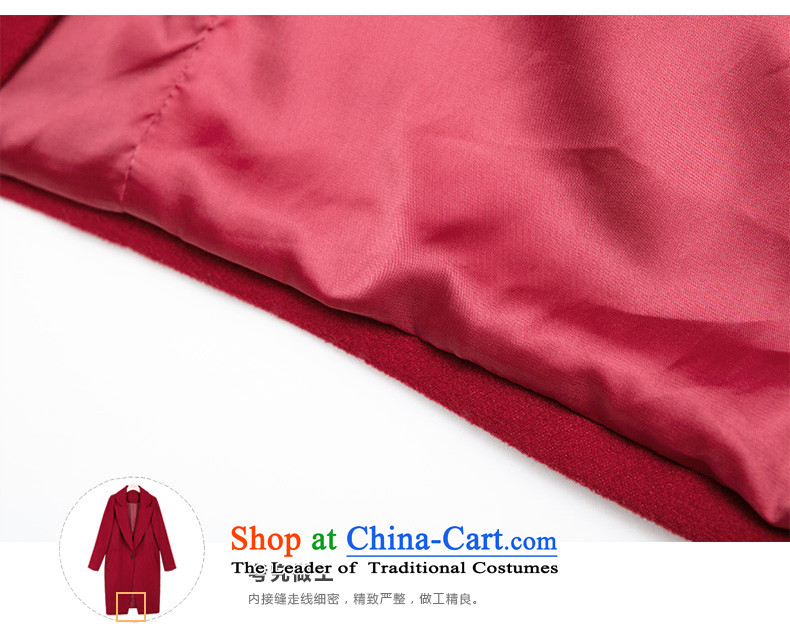 One meter Sunshine 2015 autumn and winter New Women Korean suits for Sau San red jacket girl in gross? Long a wool coat wine red L picture, prices, brand platters! The elections are supplied in the national character of distribution, so action, buy now enjoy more preferential! As soon as possible.