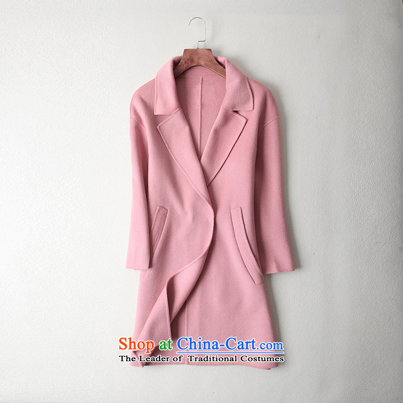 2015 Autumn and winter new double-side woolen coat female high-end non-cashmere in long Lok rotator cuff suits for the full wool coat nude M/38,? a thousand generations to , , , shopping on the Internet