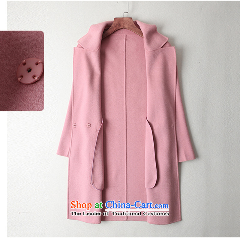 2015 Autumn and winter new double-side woolen coat female high-end non-cashmere in long Lok rotator cuff suits for the full wool coat nude M/38,? a thousand generations to , , , shopping on the Internet