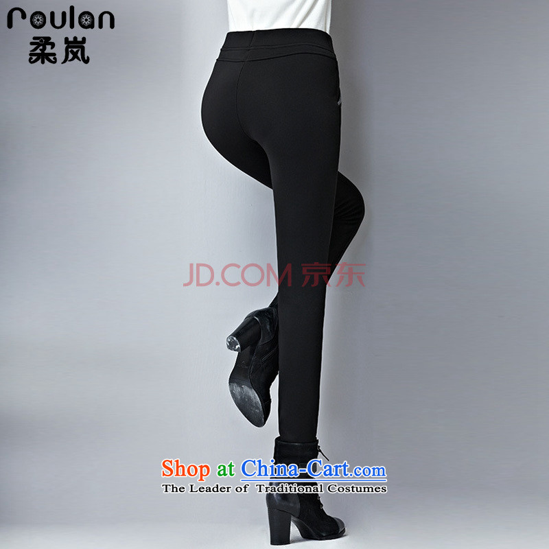 Sophie sponsors to increase women's code plus forming the thick wool pants 2015 Fall/Winter Collections new thick mm thick, Hin thin high-lumbar casual pants female 1334 Black 5XL, Sophie (ROULAN included) , , , shopping on the Internet